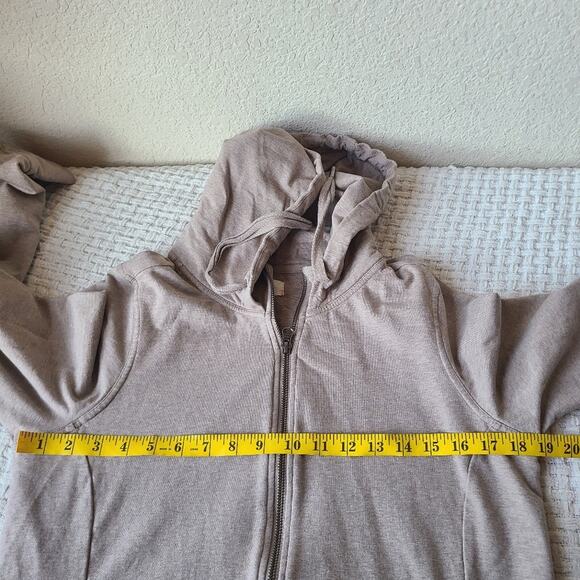 Pact Beige Zip-Up Hoodie Women's Size M - Picture 7 of 10